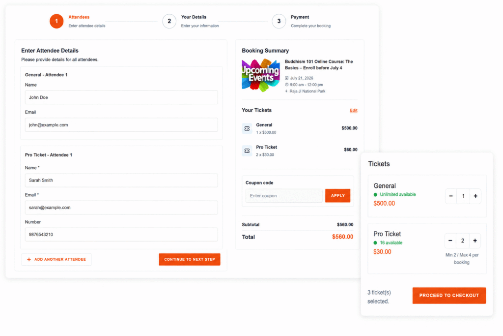 event tickets selling